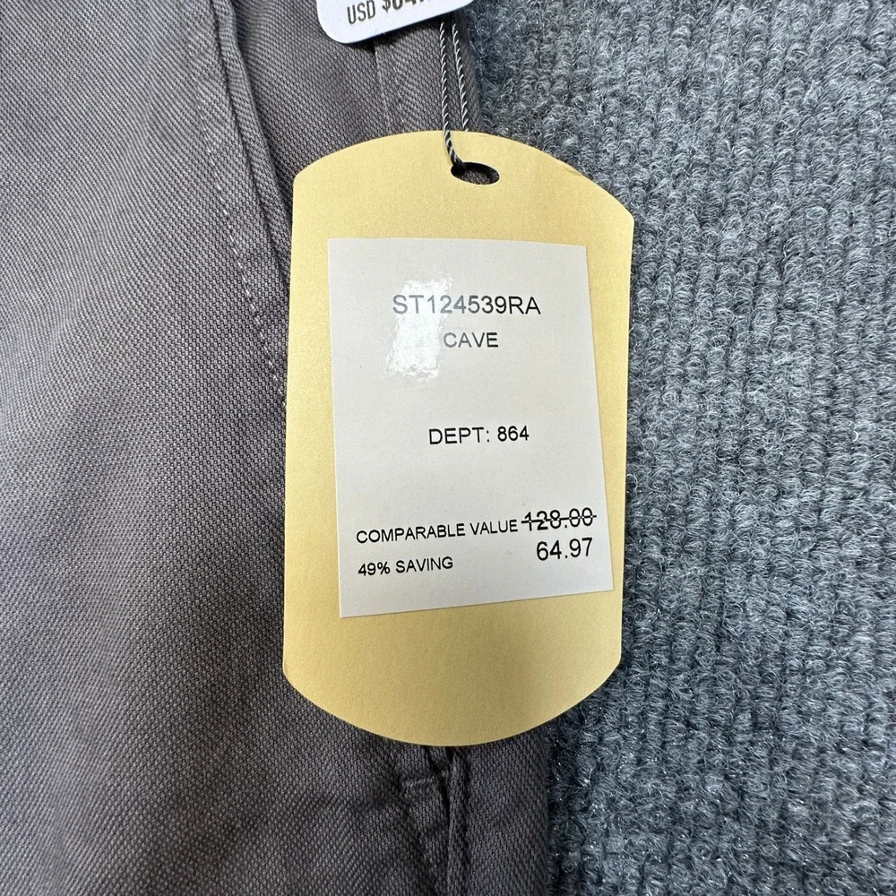 Tommy Bahama Ocean Ranch Flat Front Pants Men 38x32 Cave Gray Cotton Stretch NEW
